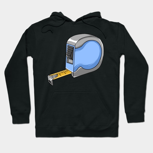 Tape Measure Construction Electrician Carpenter Hoodie by fromherotozero